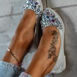 Balerinki z kamieniami Madam Stones srebrne