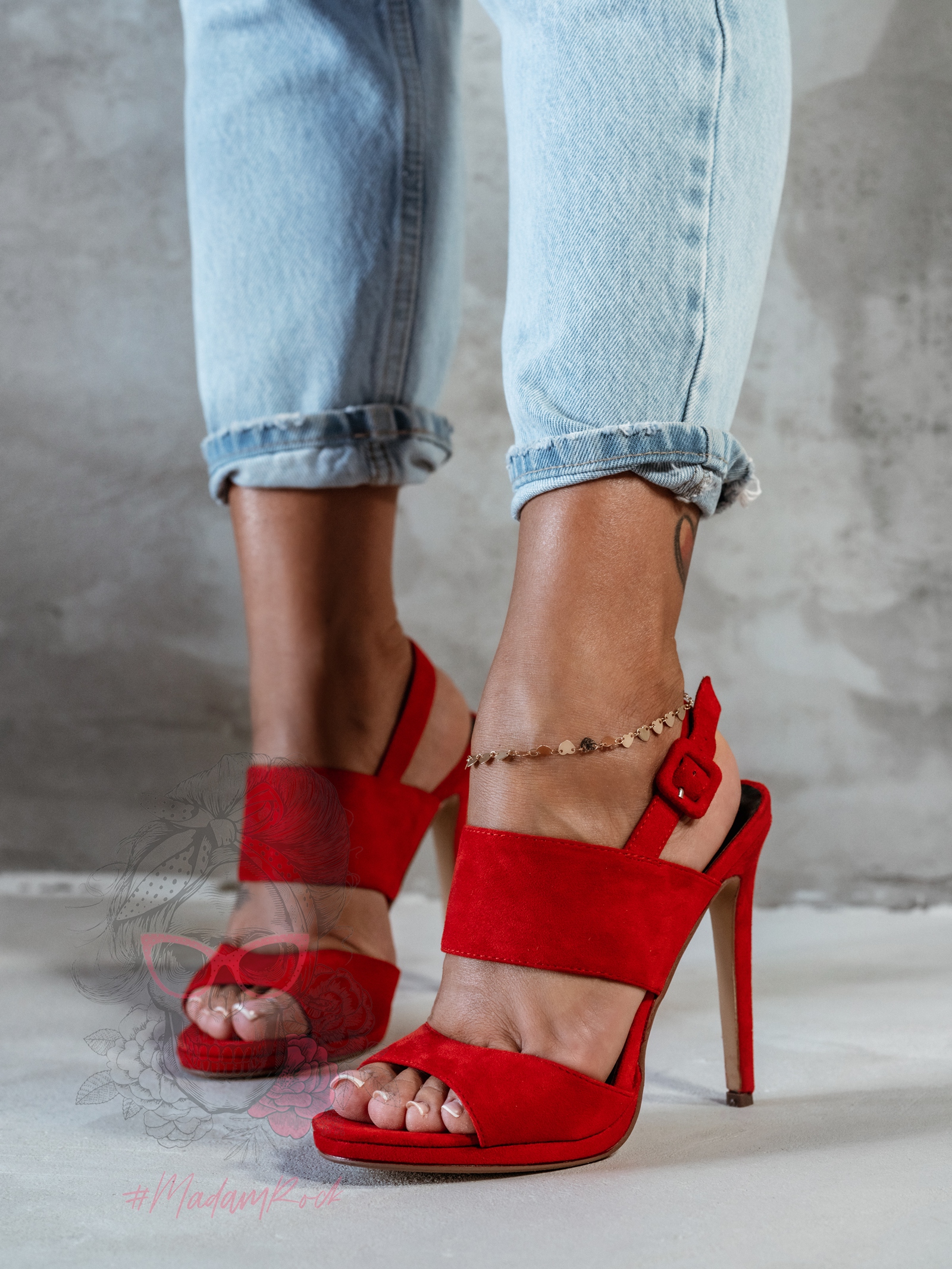 Sandały szpilki Madam Venezi czerwone Sandały szpilki Madam Venezi czerwone