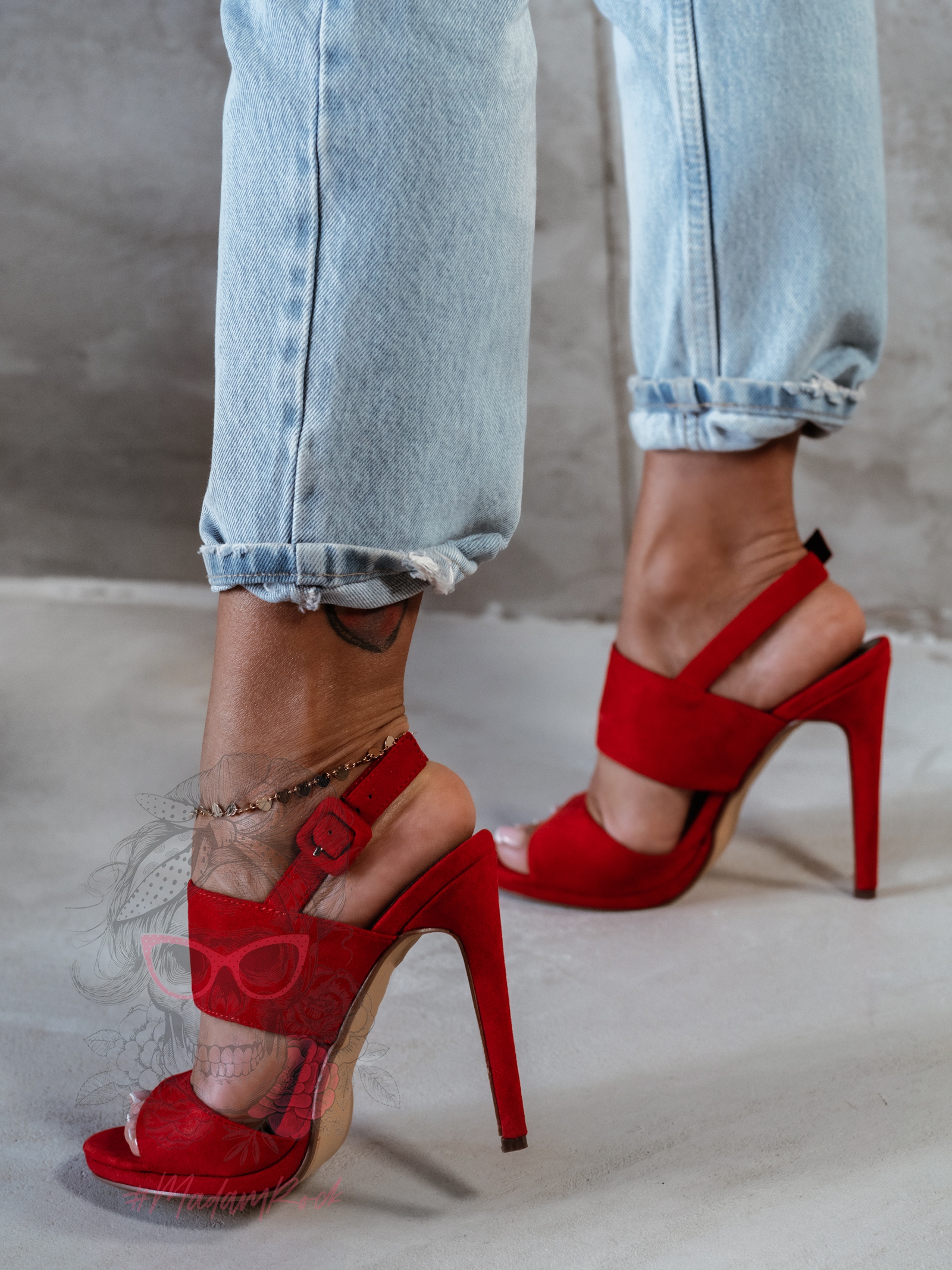 Sandały szpilki Madam Venezi czerwone Sandały szpilki Madam Venezi czerwone