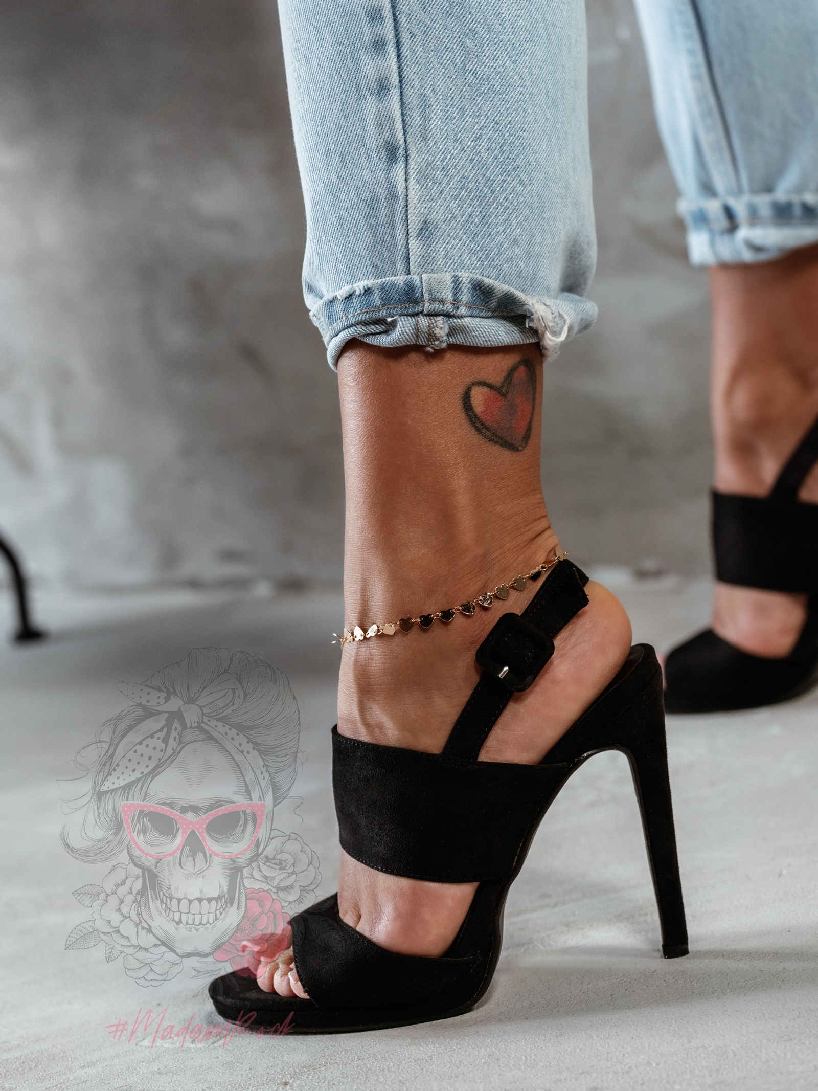 Sandały szpilki Madam Venezi czarne