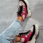 Botki trapery Madam Plum różowe