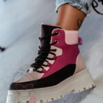 Botki trapery Madam Plum różowe