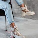 Botki trapery Rock Ogow beżowe