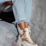 Botki trapery Rock Ogow beżowe