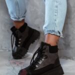 Botki trapery Madam Plum czarne