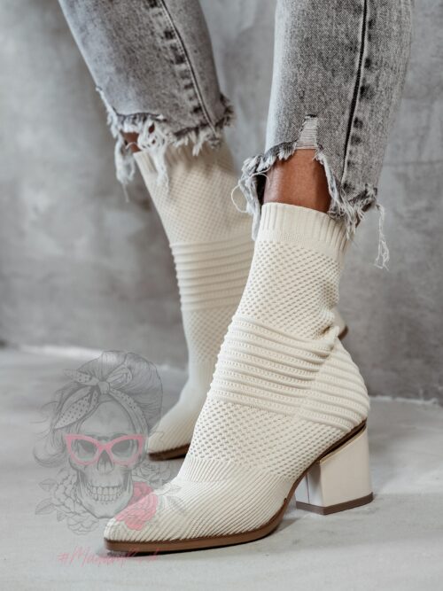 Botki skarpety Madam Slip beżowe