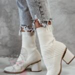 Botki skarpety Madam Slip beżowe