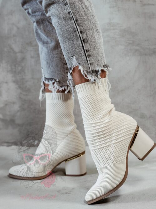 Botki skarpety Madam Slip beżowe