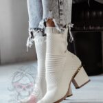 Botki skarpety Madam Slip beżowe