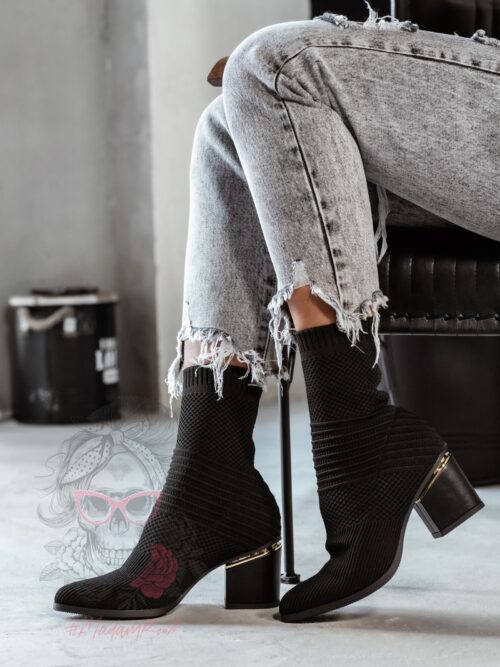 Botki skarpety Madam Slip czarne