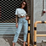 T-shirt z nadrukiem Mini Letters Ola Voga ecru