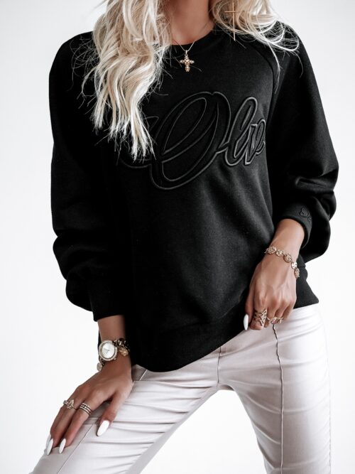 Bluza luźna Oversize OLV Ola Voga czarna