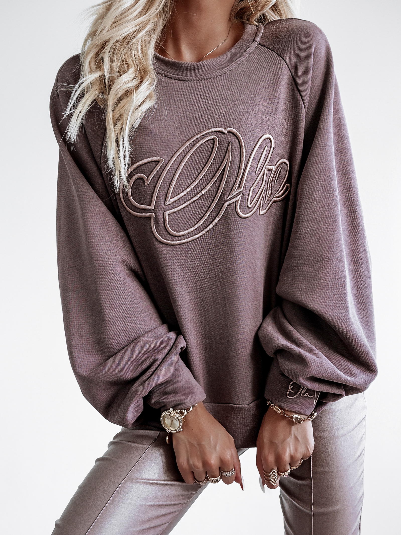 Bluza luźna Oversize OLV Ola Voga c.brąz Bluza luźna Oversize OLV Ola Voga c.brąz