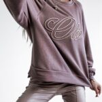 Bluza luźna Oversize OLV Ola Voga c.brąz