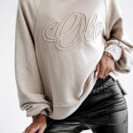 Bluza luźna Oversize OLV Ola Voga j.beż
