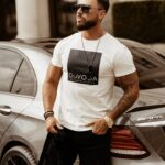 T-shirt męski Big Square Man OLA VOGA ecru