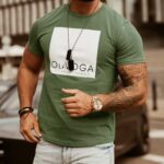 T-shirt męski Big Square Man OLA VOGA khaki