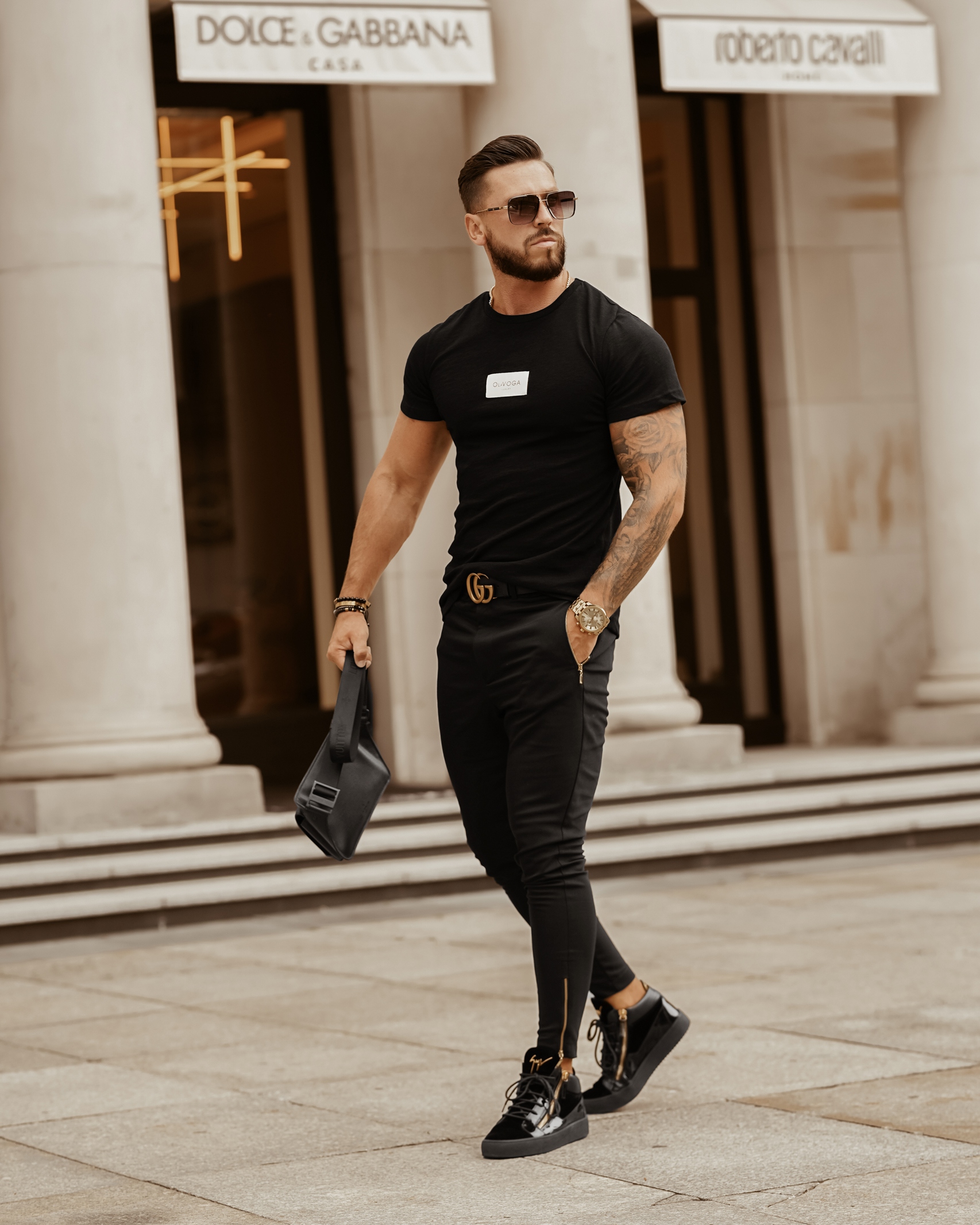 Spodnie męskie Smart Elegance Ola Voga czarne