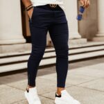 Spodnie męskie Smart Elegance Ola Voga granatowe