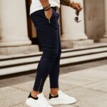 Spodnie męskie Smart Elegance Ola Voga granatowe