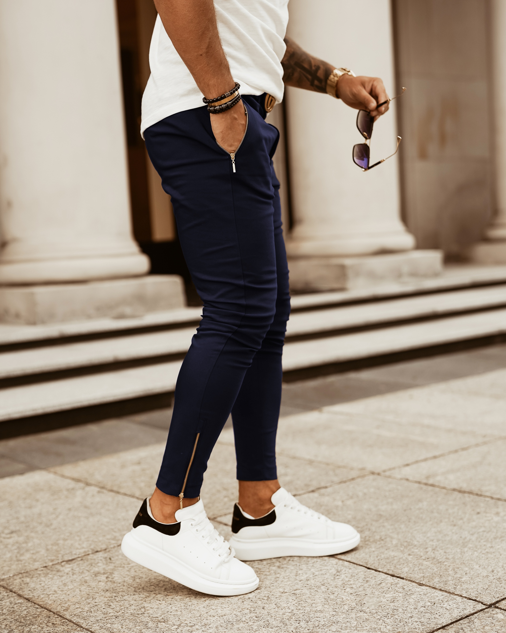 Spodnie męskie Smart Elegance Ola Voga granatowe