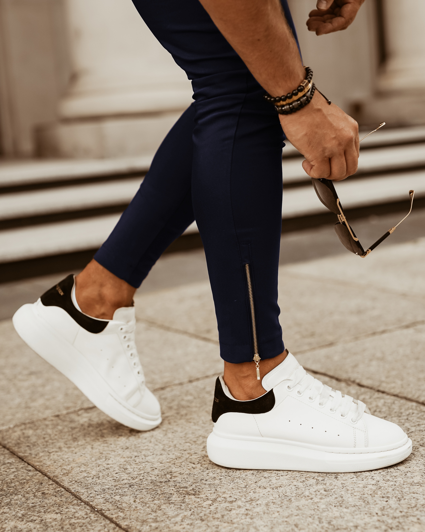 Spodnie męskie Smart Elegance Ola Voga granatowe