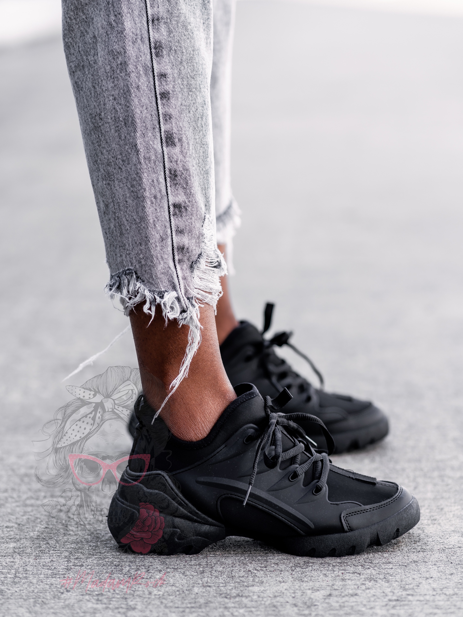 -WYPRZEDANE-Buty sportowe Madam Elsz czarne