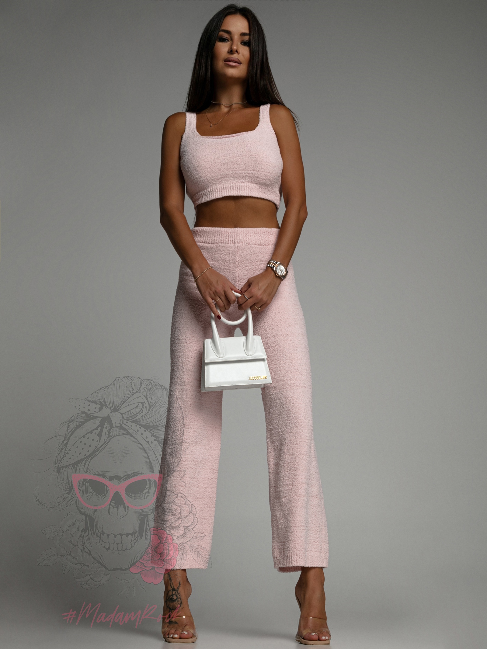 Komplet z misia Teddies long pudrowy Komplet z misia Teddies long pudrowy