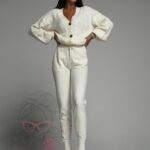 Komplet dzianinowy Comfe śmietanowy