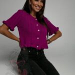 Sweterek wiosenny Maliso amarantowy