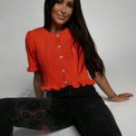 Sweterek wiosenny Maliso pomarańczowy