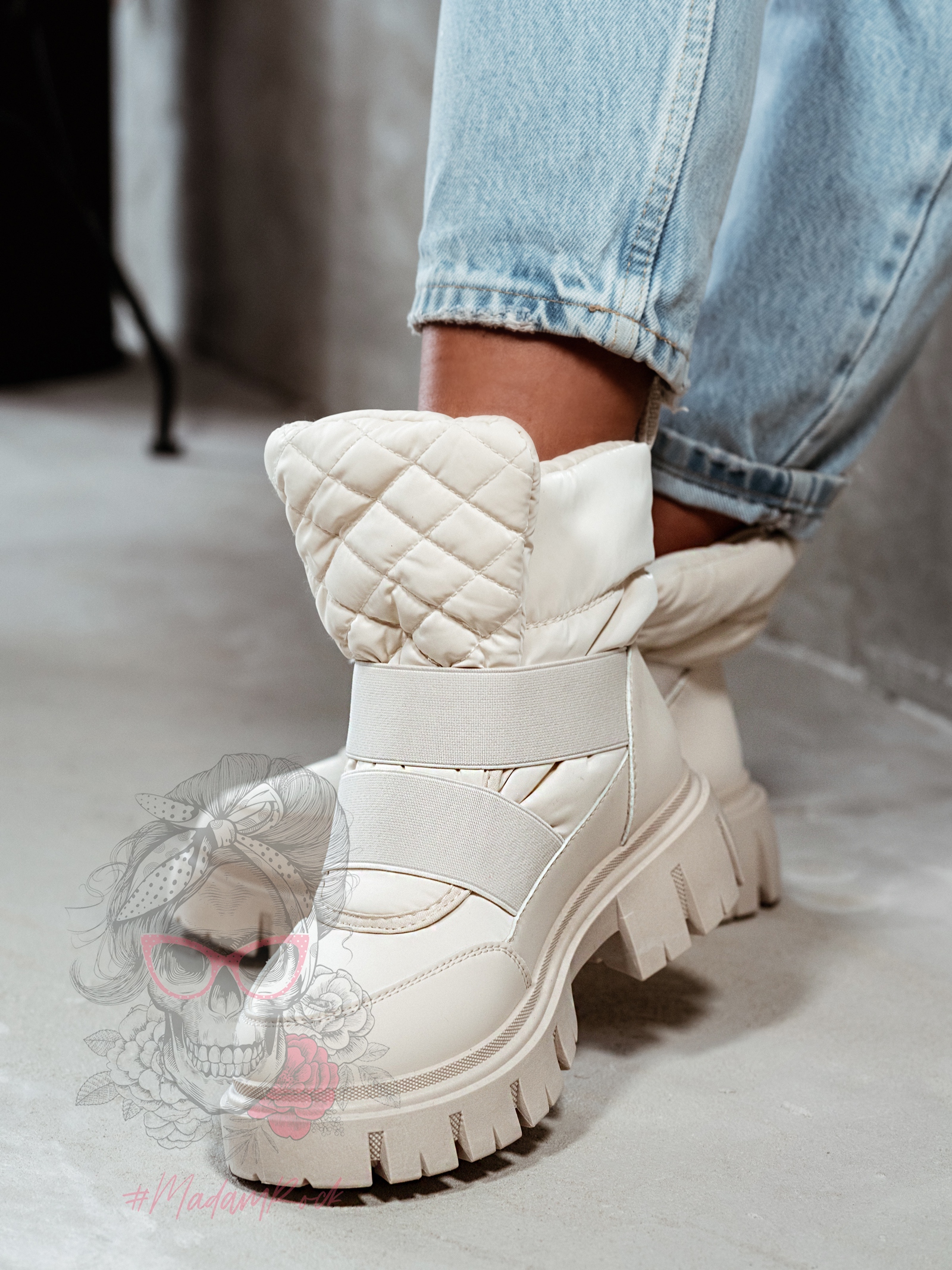 Trapery ocieplane Rock Sherko jasny beż Trapery ocieplane Rock Sherko jasny beż