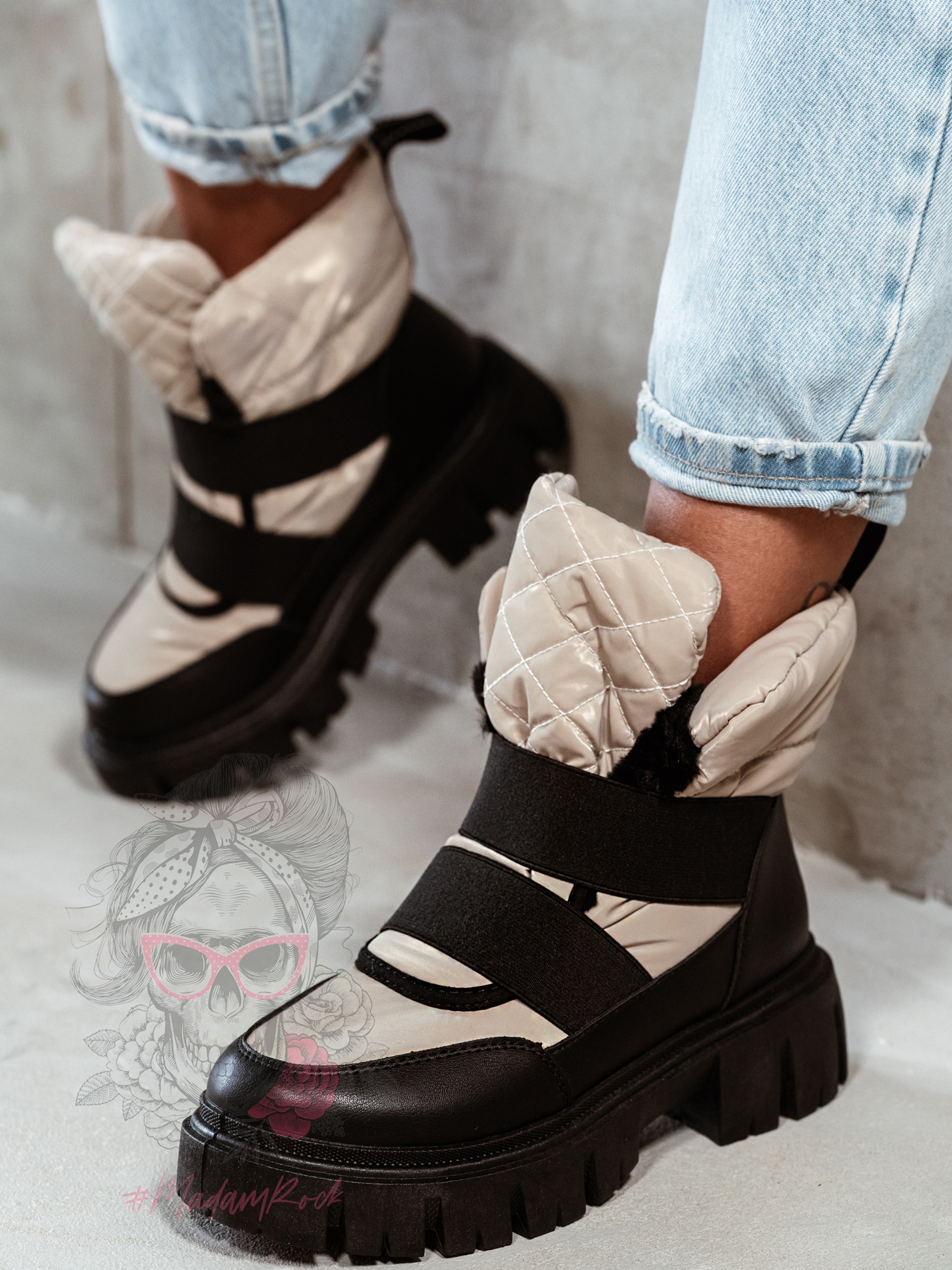 Trapery ocieplane Rock Sherko ciemny beż