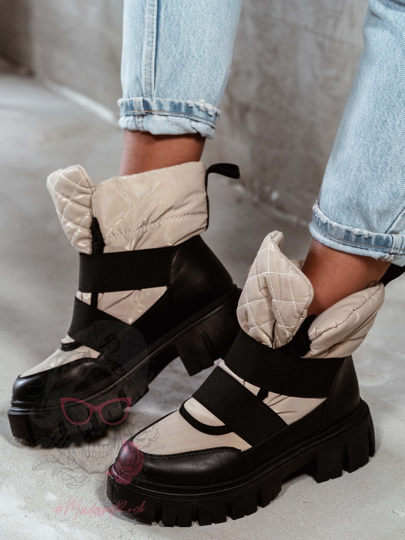 Trapery ocieplane Rock Sherko ciemny beż