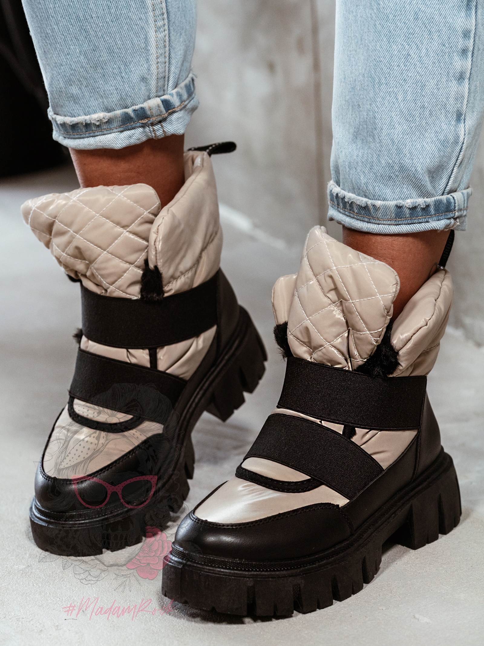 Trapery ocieplane Rock Sherko ciemny beż