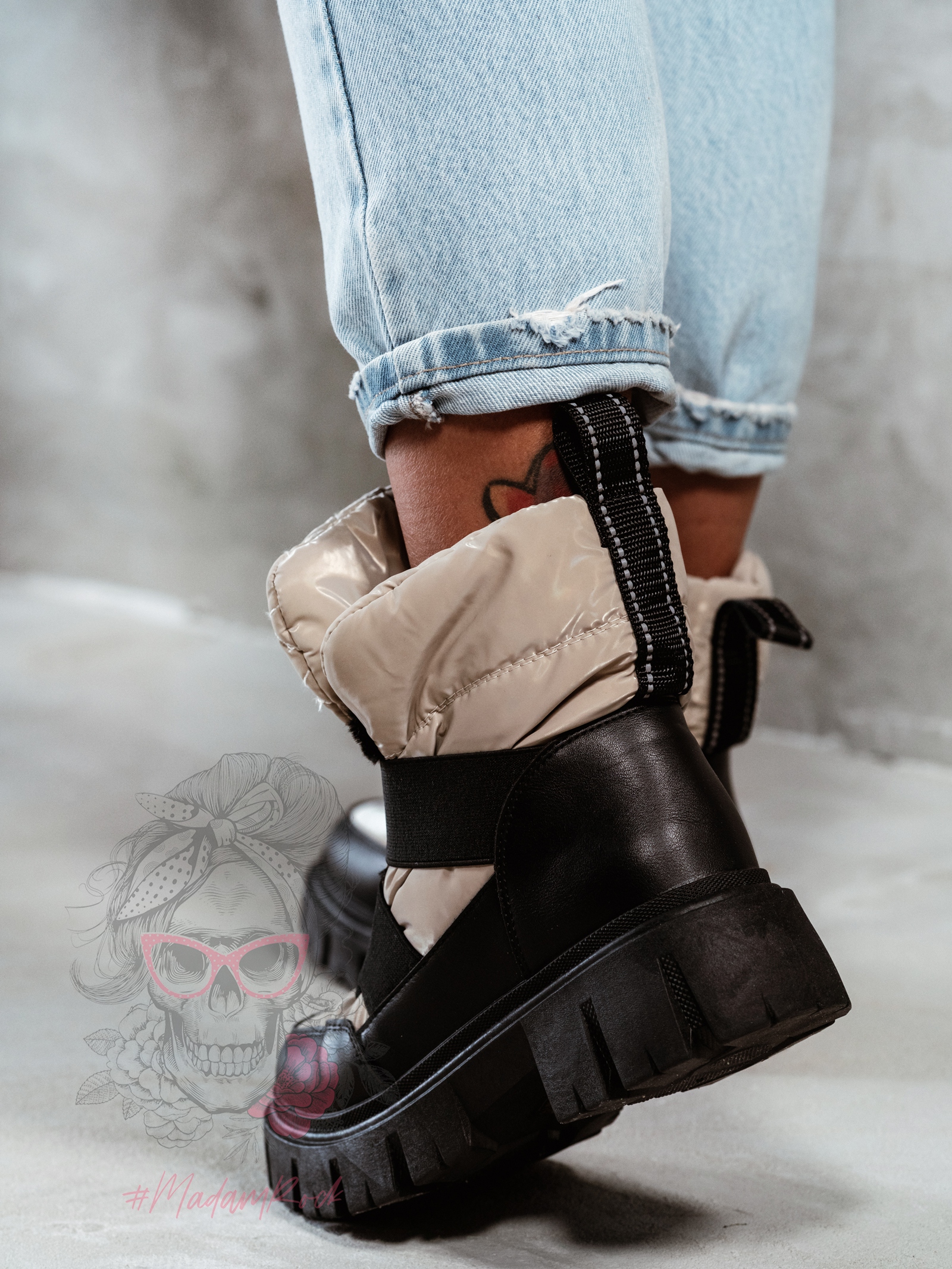 Trapery ocieplane Rock Sherko ciemny beż