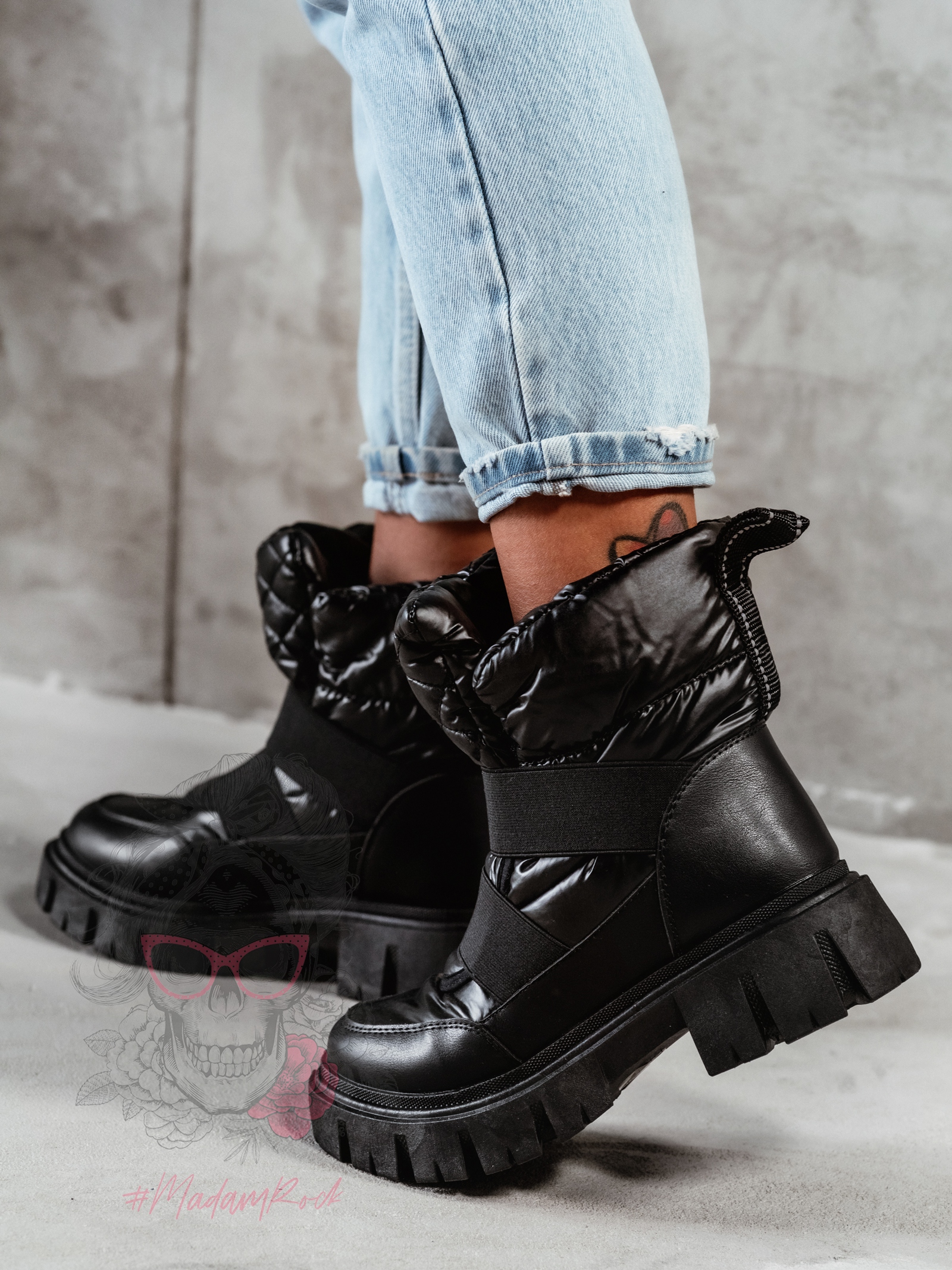 Trapery ocieplane Rock Sherko czarne Trapery ocieplane Rock Sherko czarne