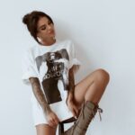 T-shirt oversize Lady Ola Voga ecru