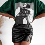 T-shirt oversize Lady Ola Voga butelkowa zieleń