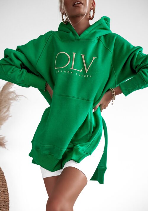 Bluza z rozcięciem Ola Voga Big Gold OLV zielona