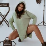 Bluza z rozcięciem Ola Voga Big Gold OLV oliwka