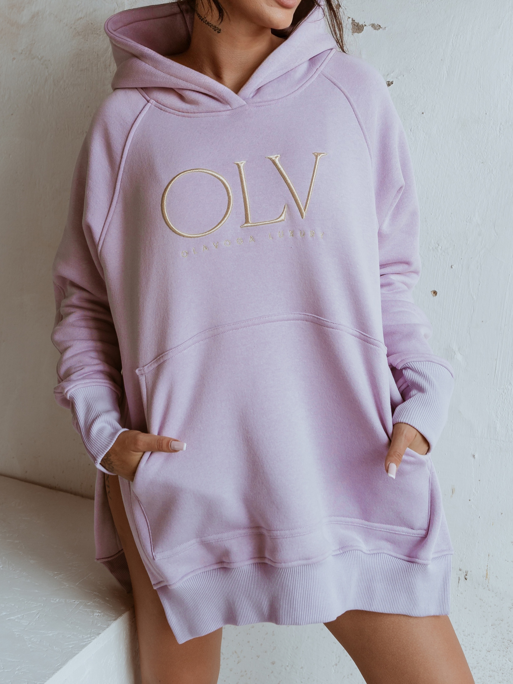 Bluza z rozcięciem Ola Voga Big Gold OLV lila