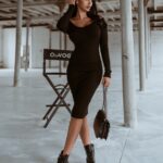 Sukienka dopasowana Lora Ola Voga czarna