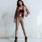 Legginsy z wyższym stanem High Waist Ola Voga c.beżowe