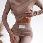 Komplet prążkowany Comfort Luxury Ola Voga c.beżowy