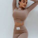 Komplet prążkowany Comfort Luxury Ola Voga c.beżowy