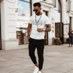 T-shirt klasyczny męski Big Letters Ola Voga ecru