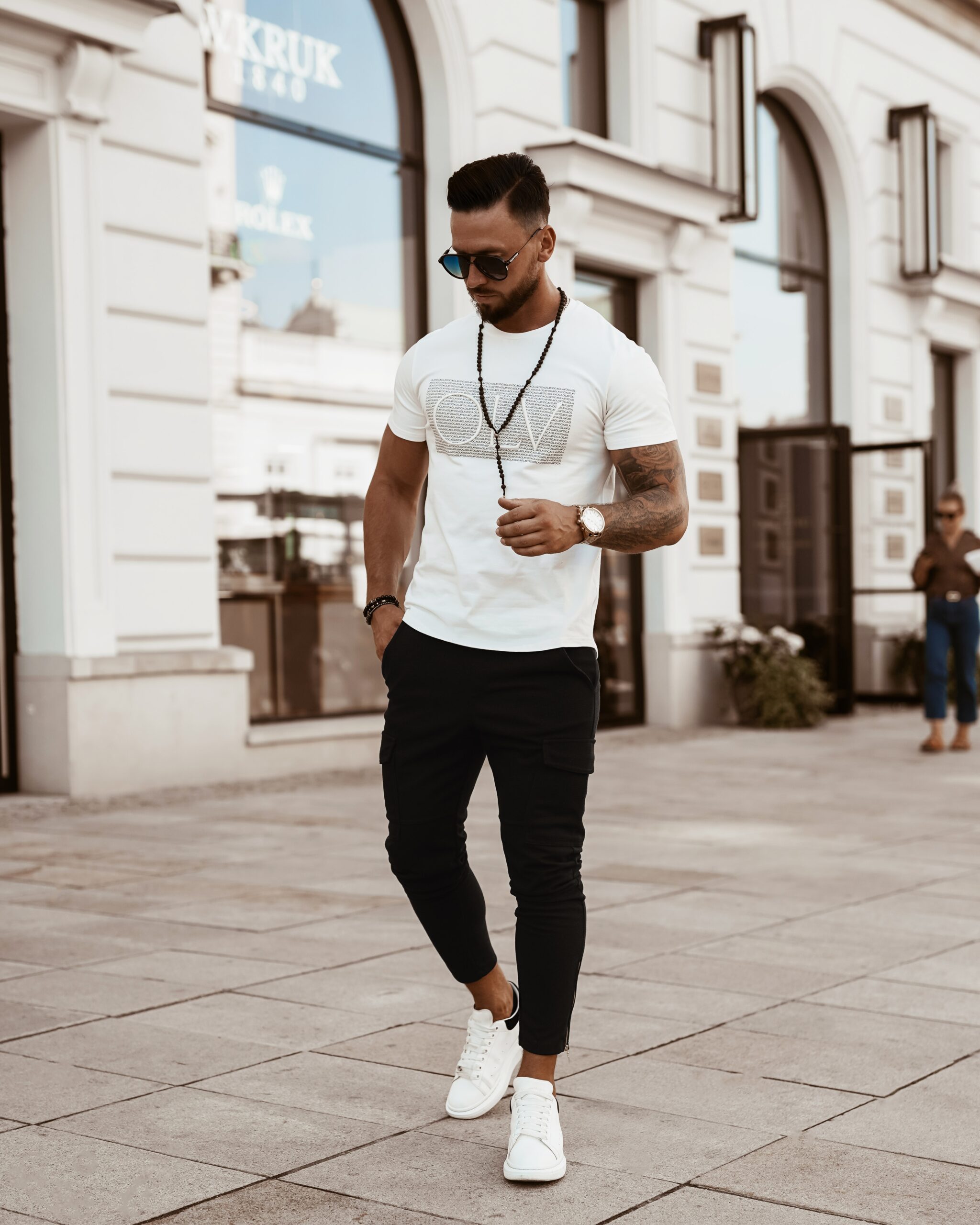 T-shirt klasyczny męski Big Letters Ola Voga ecru T-shirt klasyczny męski Big Letters Ola Voga ecru