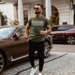 T-shirt klasyczny męski Big Letters Ola Voga khaki