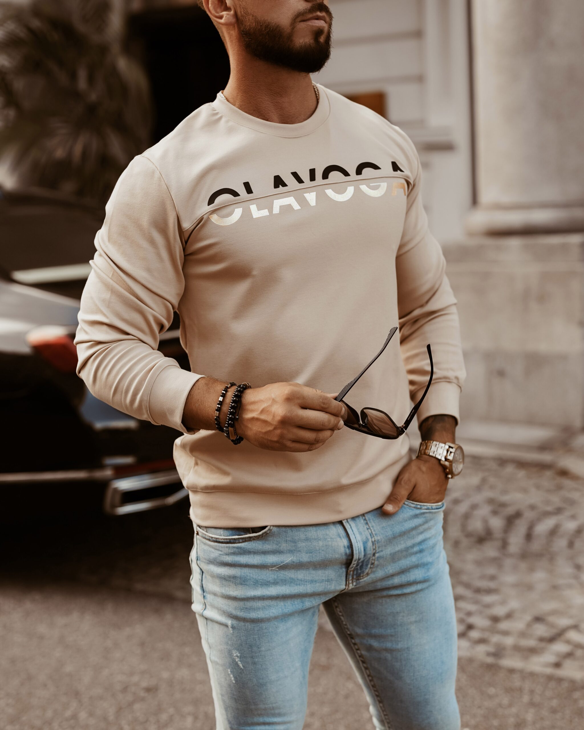 Bluza męska Golden Man Ola Voga beżowa Bluza męska Golden Man Ola Voga beżowa